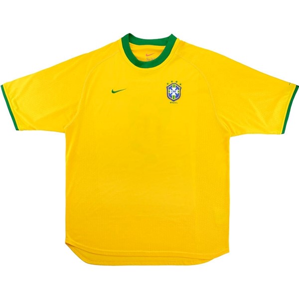 Tailandia Camiseta Brasil Primera equipo Retro 2000 Amarillo
